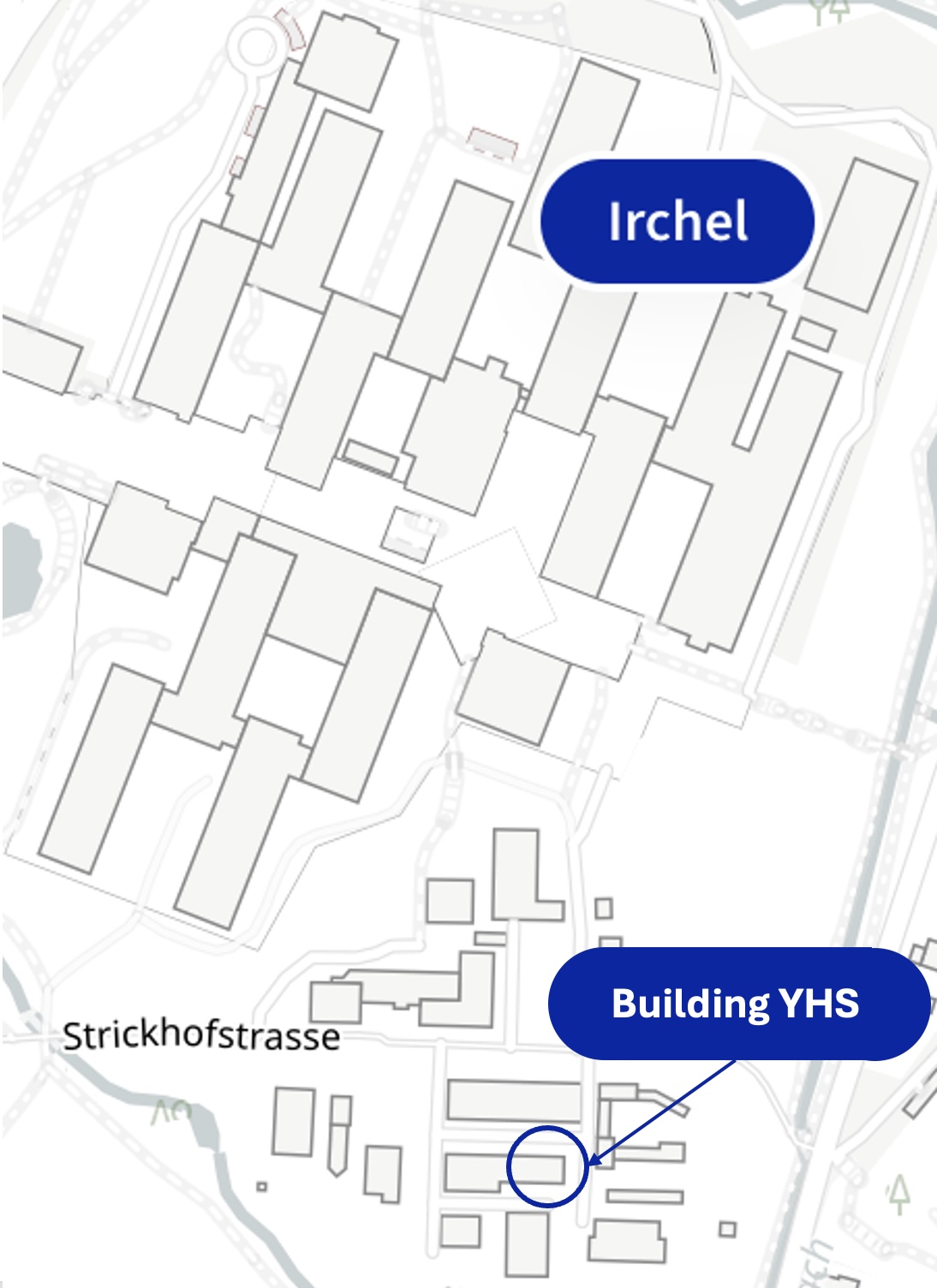 Map Irchel Campus